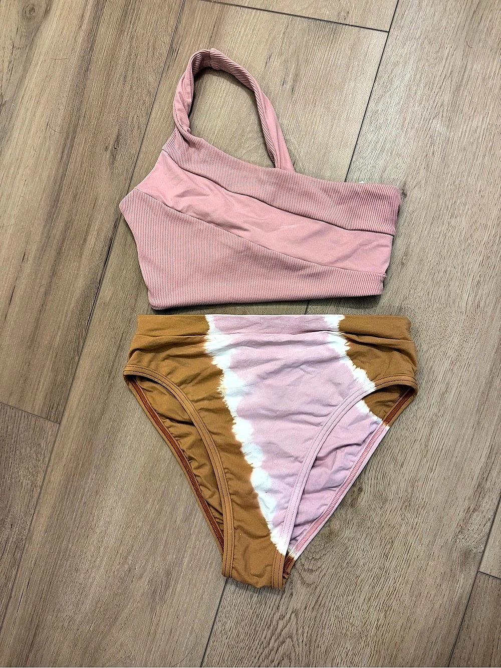 L*SPACE Tie-Dye Bikini Set in Pink & Brown Size M (fits like S)